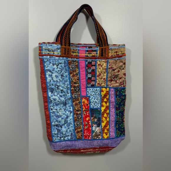 Handbags - Handmade Patchwork Tote Bag - Multicolor